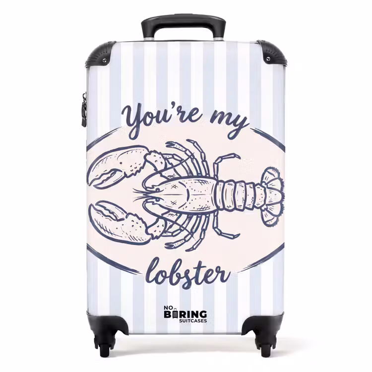 Koffer - Kreeft - Illustratie - Liefde - Blauw - Decoratie — 1