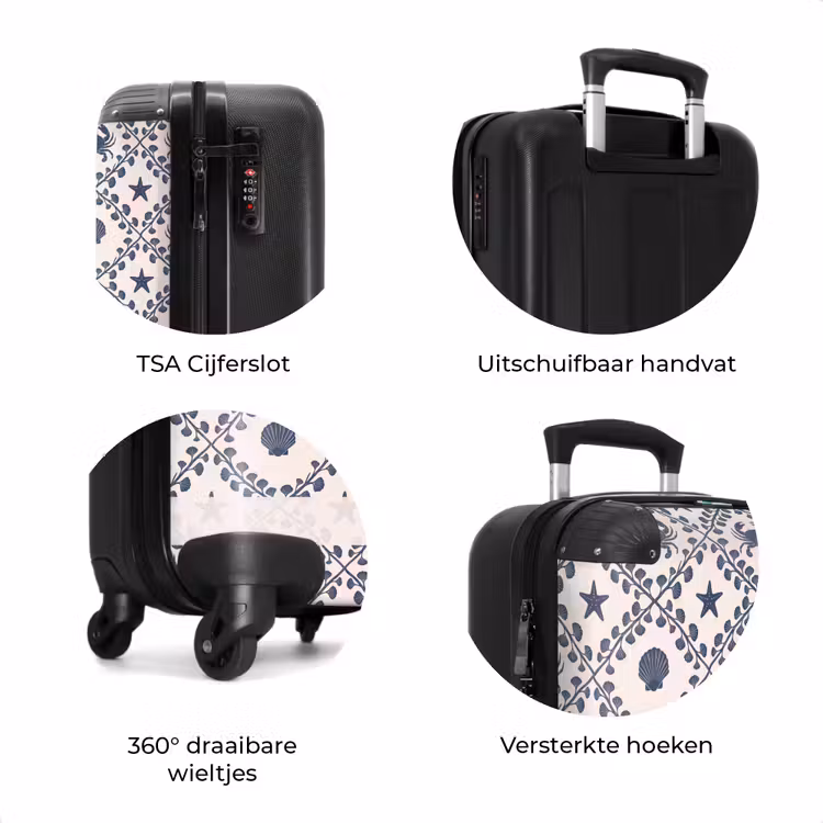Koffer - Zee - Krab - Zeester - Patroon - Blauw — 7
