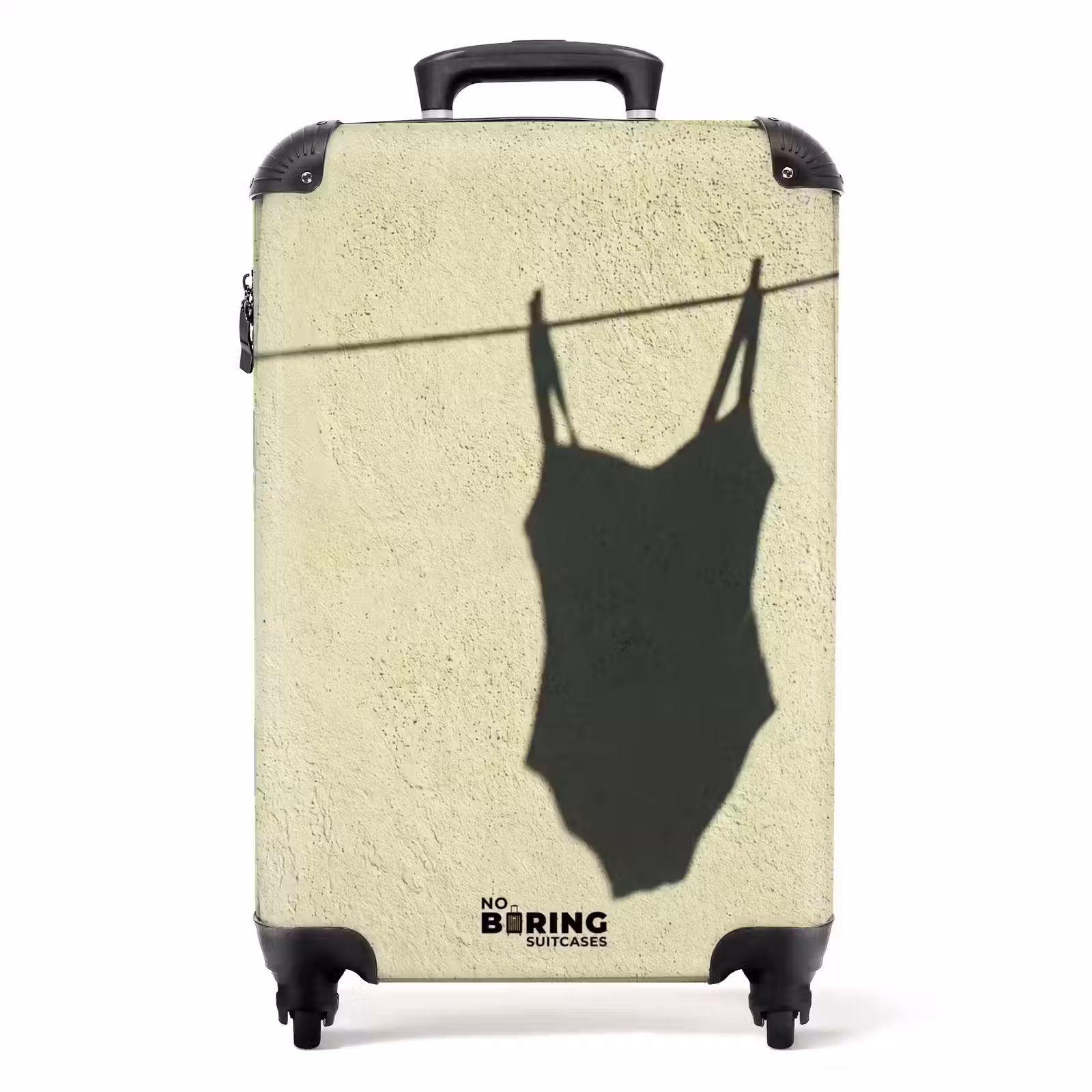 Koffer - Badpak - Schaduw - Muur - Zomer - Minimalistisch — 1