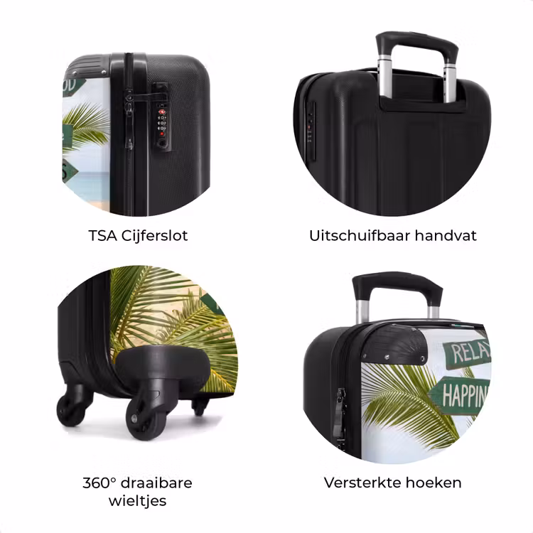 Koffer - Strand - Wegwijzer - Palmen - Tropisch - Groen — 7