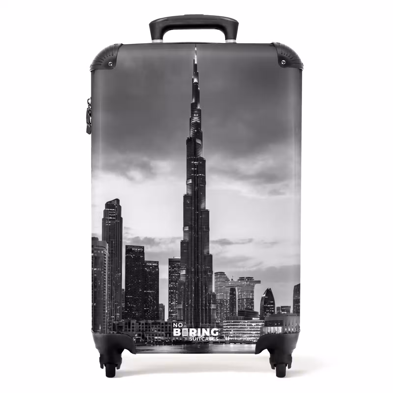 Koffer - Stad - Skyline - Architectuur - Avond - Zwart-wit — 1