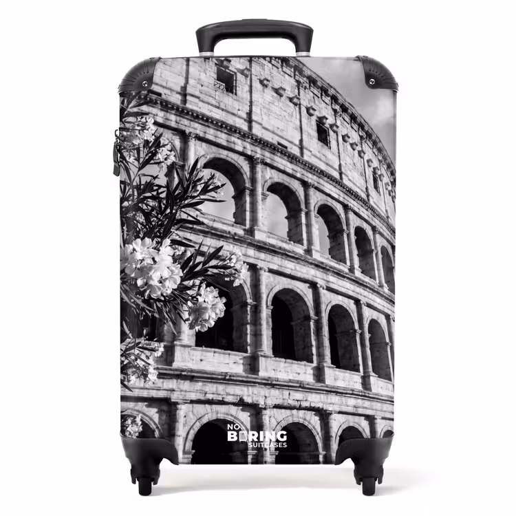 Koffer - Architectuur - Colosseum - Rome - Historisch - Zwart-wit — 1