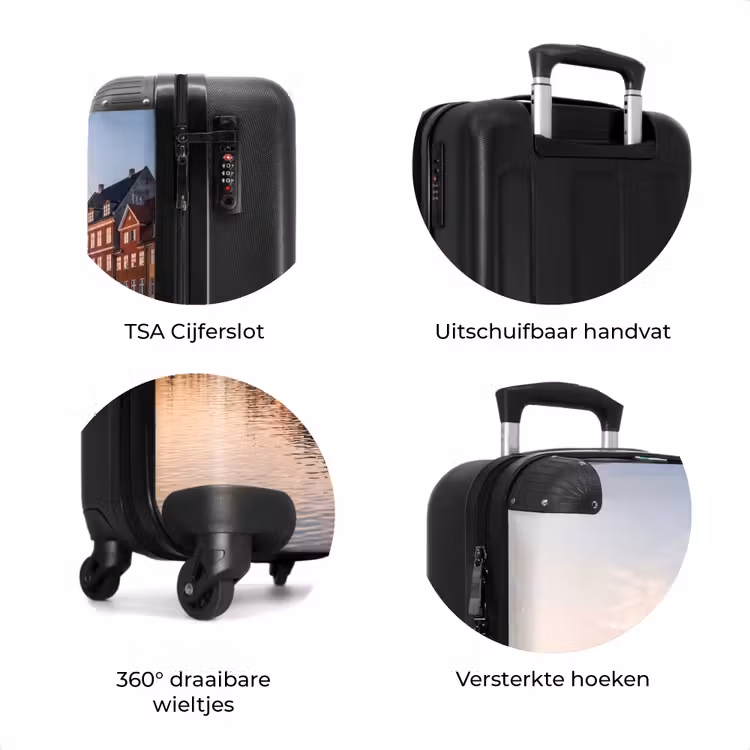Koffer - Stad - Gracht - Zonsondergang - Klassiek - Kleurrijk — 7