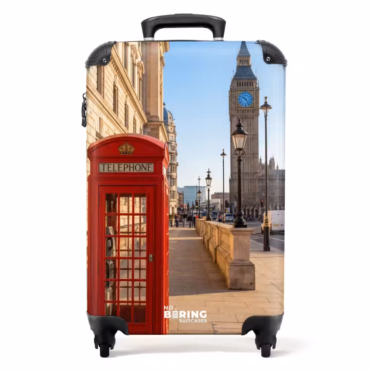 Koffer - Telefooncel - Rood - Londen - Stad - Architectuur — 1