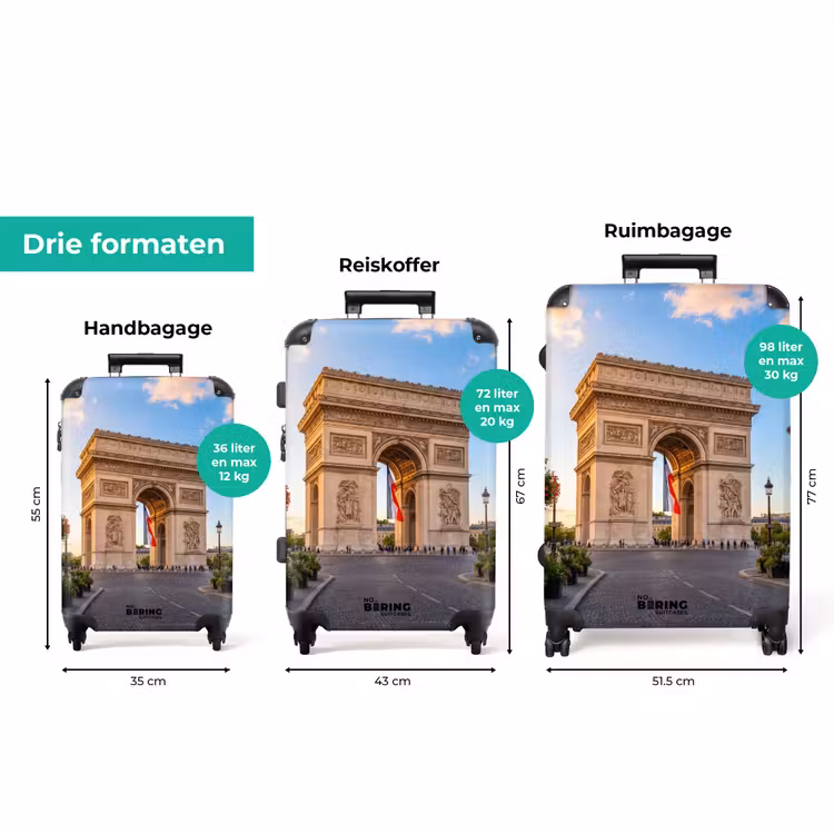 Koffer - Monument - Parijs - Zonsondergang - Architectuur - Goud — 8