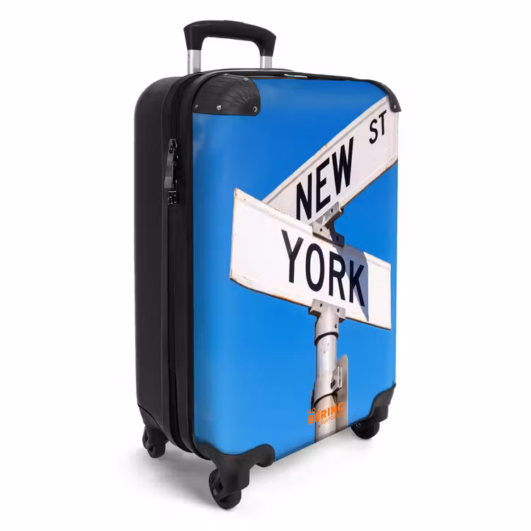 Koffer - New York - Straatbord - Stad - Urban - Blauw — 2