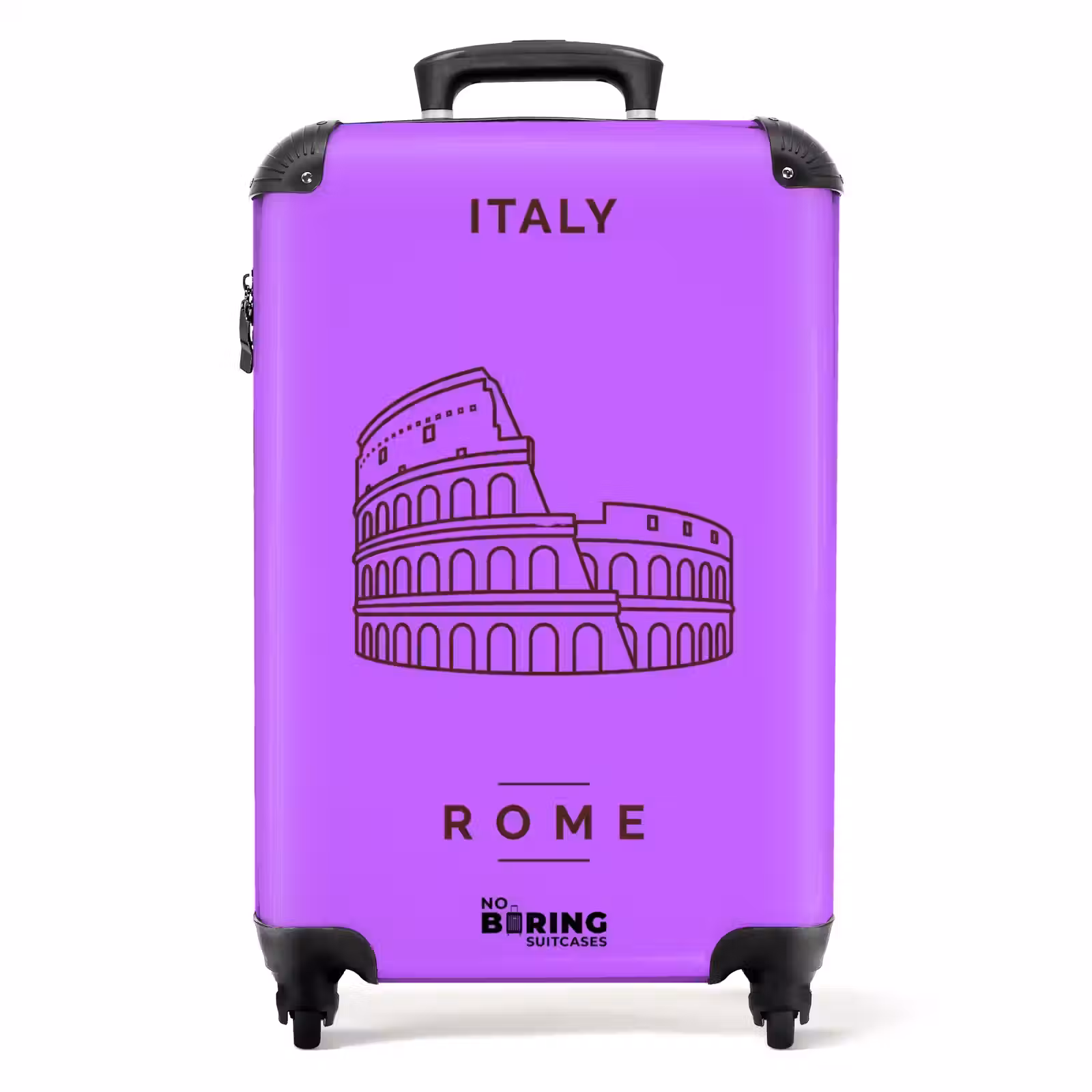 Koffer - Architectuur - Colosseum - Rome - Minimalistisch - Paars — 1