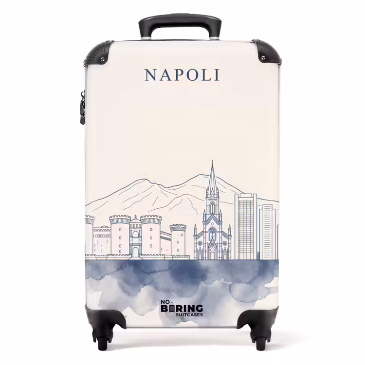 Koffer - Napels - Skyline - Italie - Lijntekening - Aquarel — 1