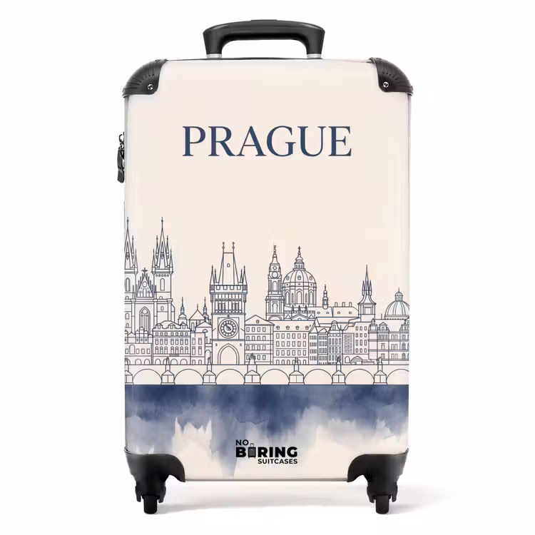 Koffer - Praag - Skyline - Architectuur - Blauw — 1