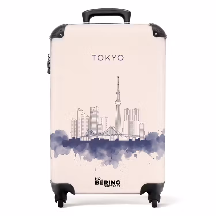Koffer - Tokyo - Skyline - Stad - Abstract - Blauw — 1