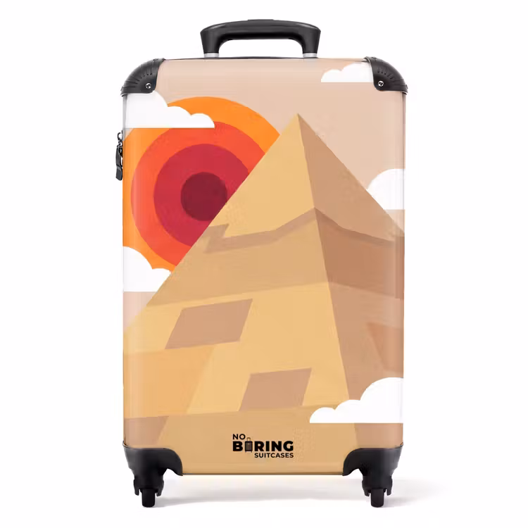 Koffer - Piramide - Zon - Woestijn - Modern - Oranje — 1