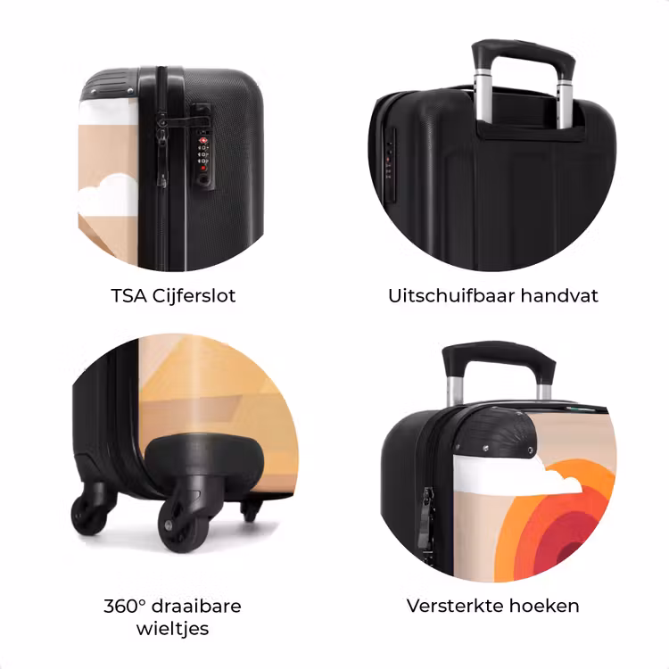Koffer - Piramide - Zon - Woestijn - Modern - Oranje — 7