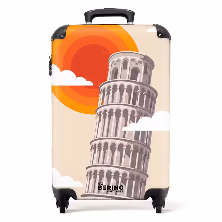 Koffer - Toren - Pisa - Architectuur - Minimalistisch - Beige — 1