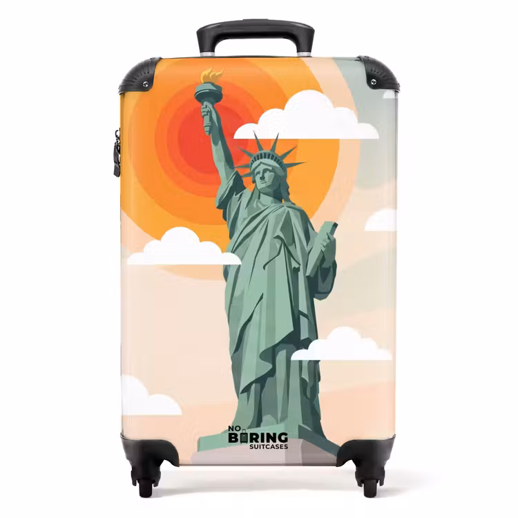 Koffer - Vrijheidsbeeld - New York - Zon - Modern — 1
