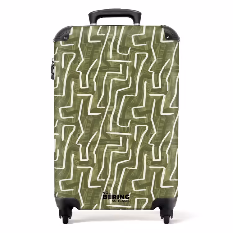 Koffer - Groen - Abstract - Penseelstreken - Patroon — 1