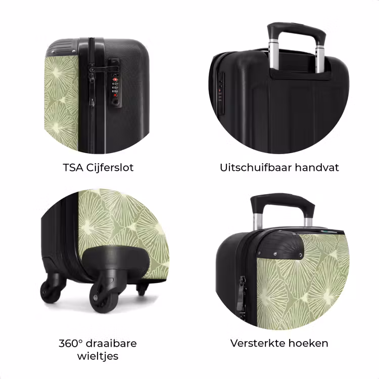 Koffer - Saliegroen - Botanisch - Ruiten - Organisch - Patroon — 7
