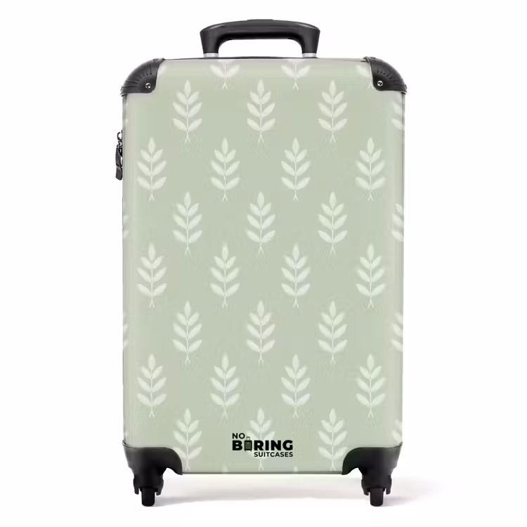 Koffer - Saliegroen - Botanisch - Takjes - Minimalistisch - Patroon — 1