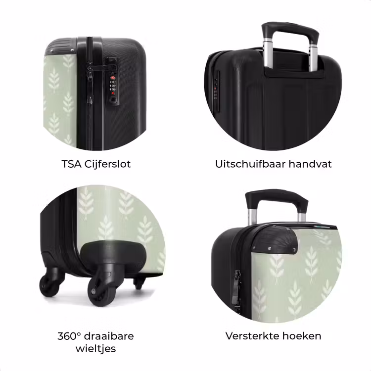 Koffer - Saliegroen - Botanisch - Takjes - Minimalistisch - Patroon — 7