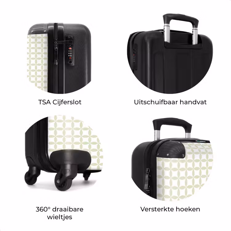 Koffer - Saliegroen - Geometrisch - Cirkels - Patroon — 7