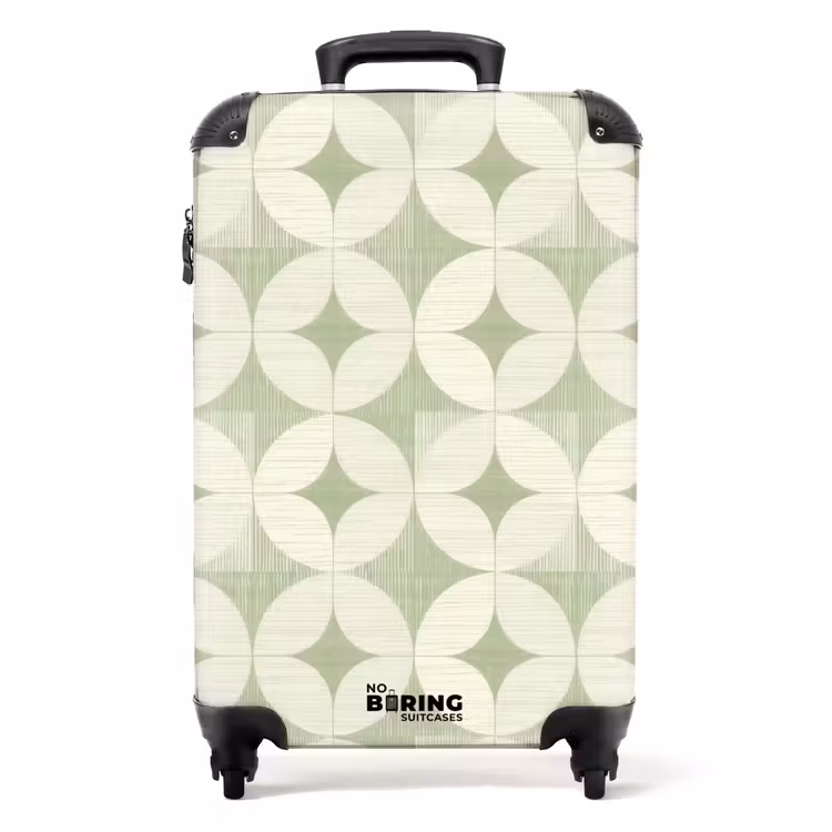 Koffer - Saliegroen - Geometrisch - Retro — 1
