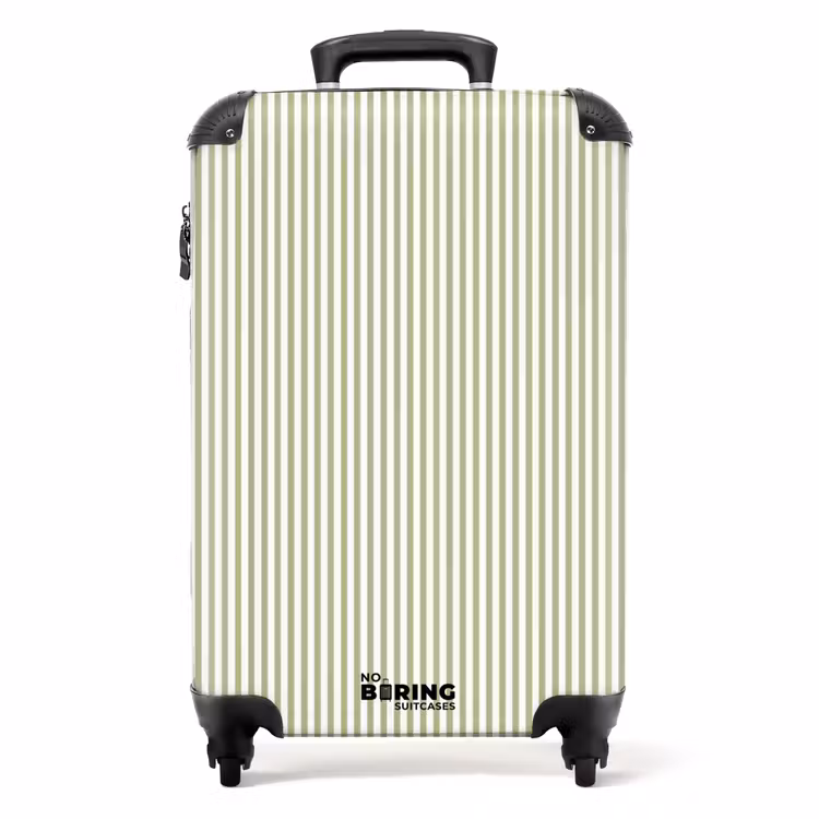 Koffer - Saliegroen - Strepen - Minimalistisch - Patroon — 1