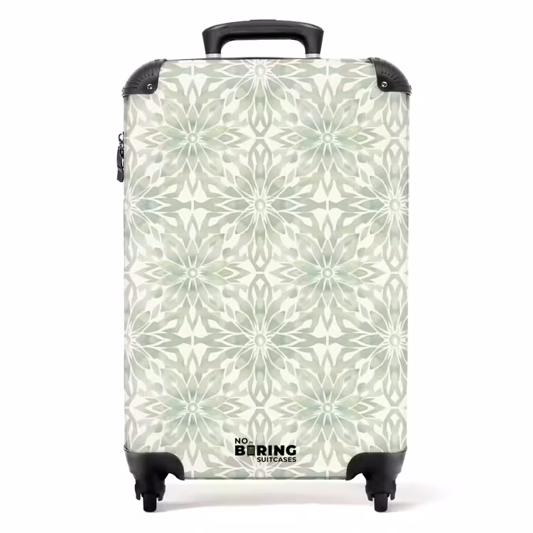 Koffer - Saliegroen - Symmetrisch - Mandala - Ornament - Patroon — 1