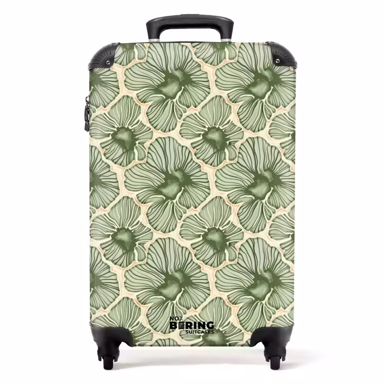 Koffer - Groen - Botanisch - Bloemen - Organisch - Patroon — 1