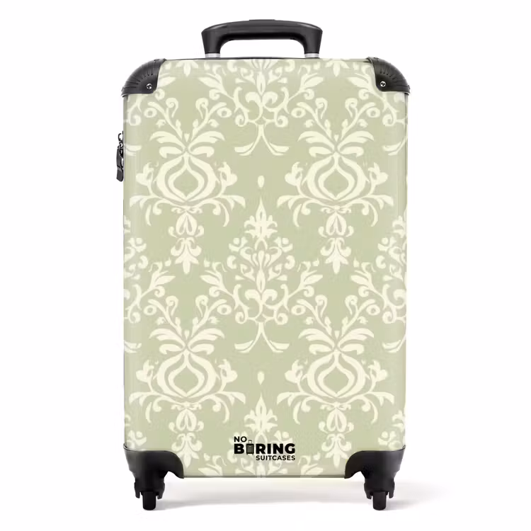 Koffer - Saliegroen - Barok - Damast - Ornament - Patroon — 1