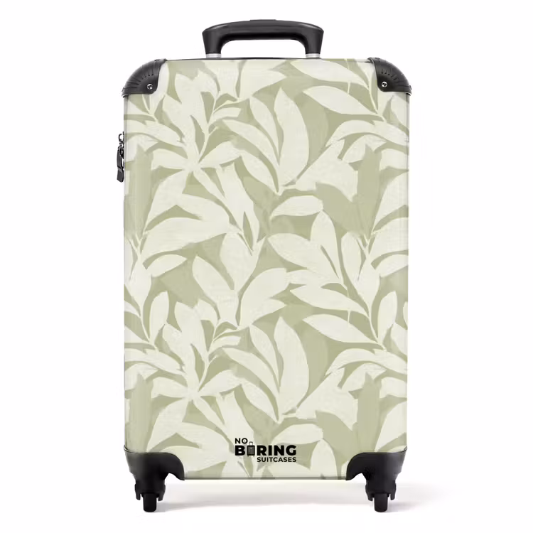 Koffer - Saliegroen - Botanisch - Minimalistisch - Patroon — 1