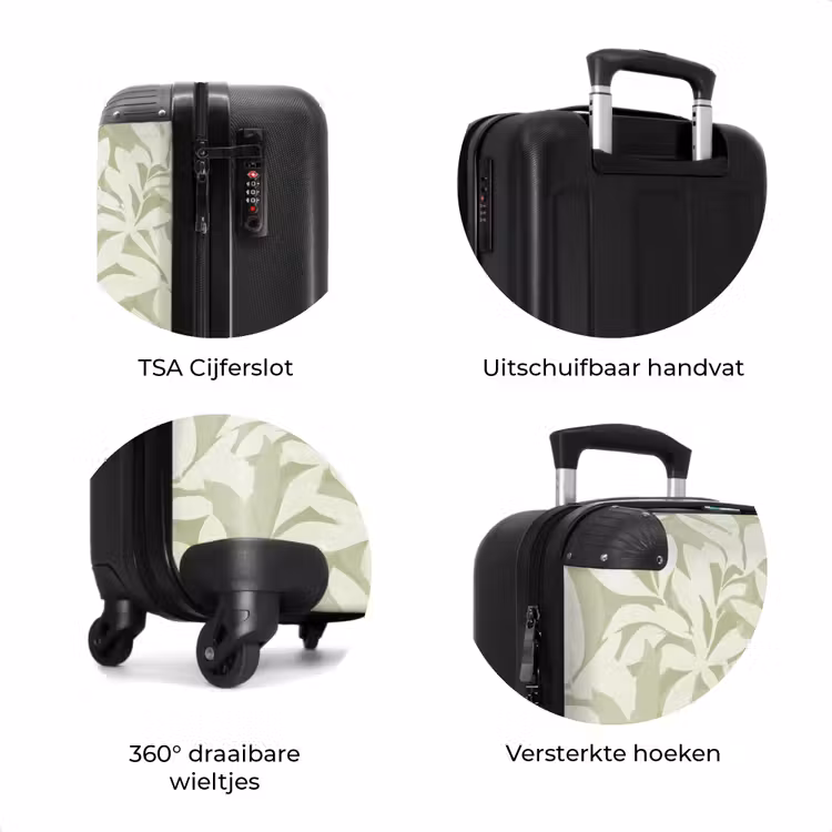 Koffer - Saliegroen - Botanisch - Minimalistisch - Patroon — 7