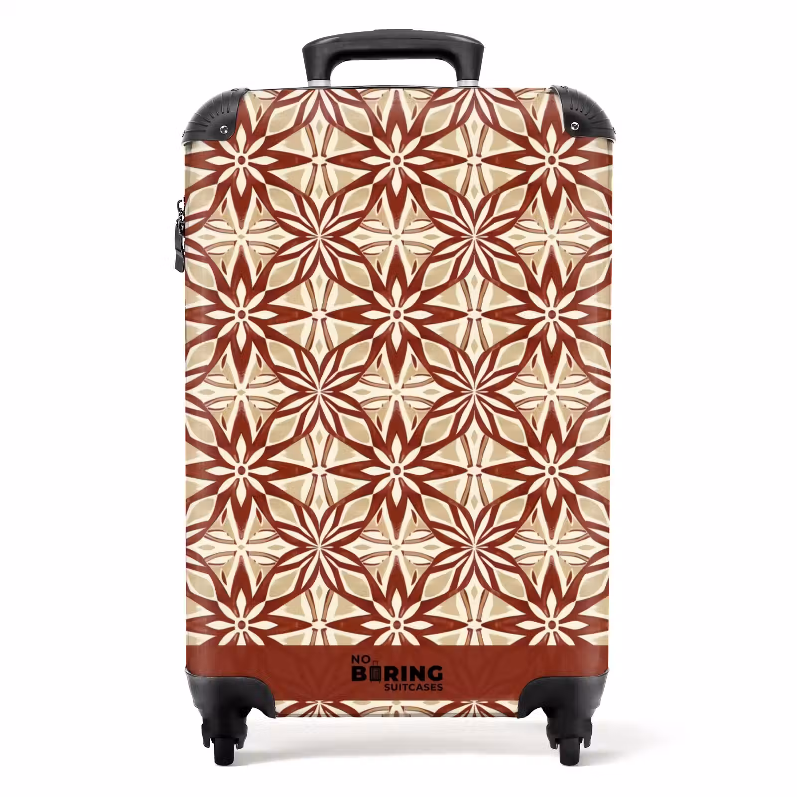 Koffer - Bordeauxrood - Geometrisch - Tegel - Patroon — 1