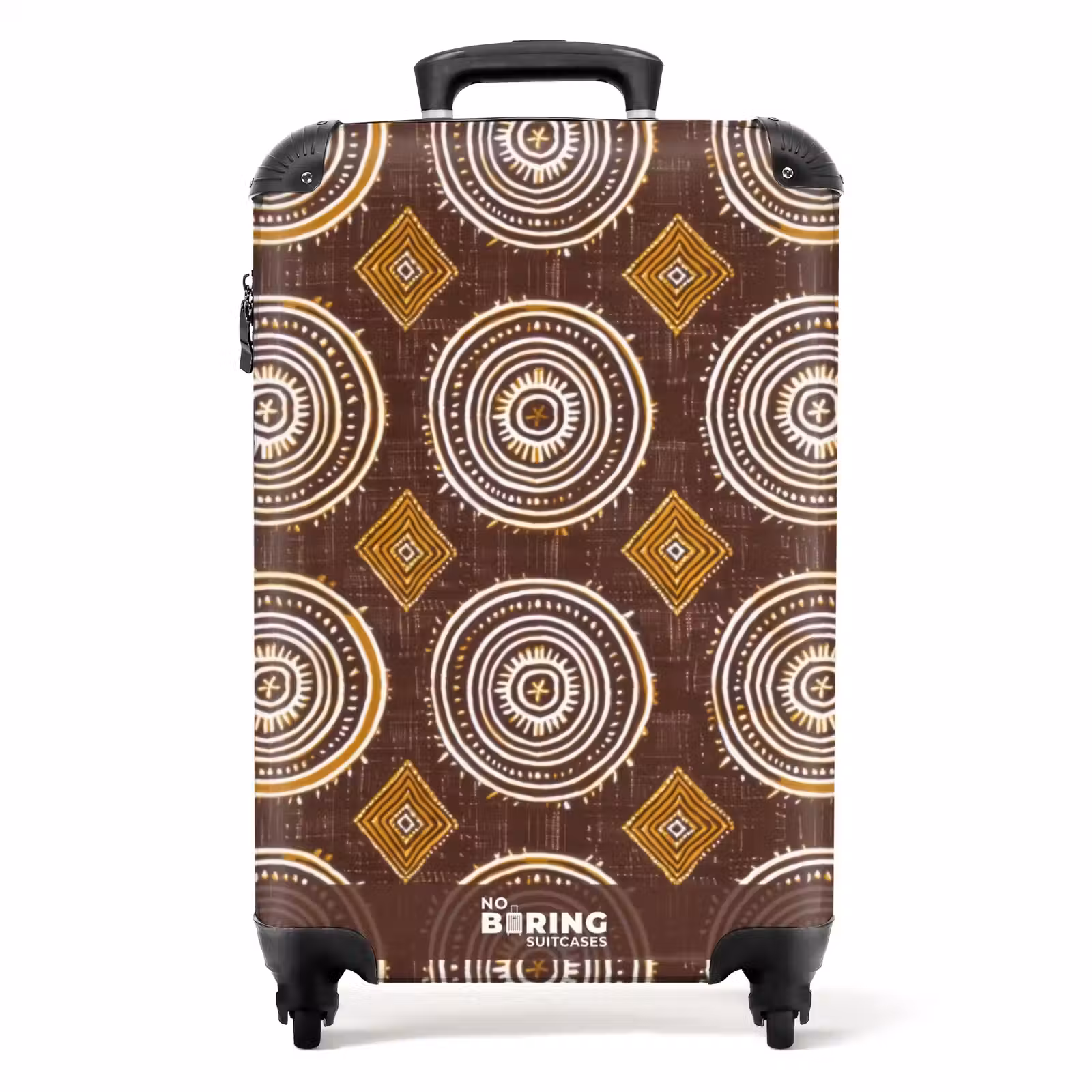 Koffer - Chocoladebruin - Etnisch - Tribaal - Cirkels - Patroon — 1