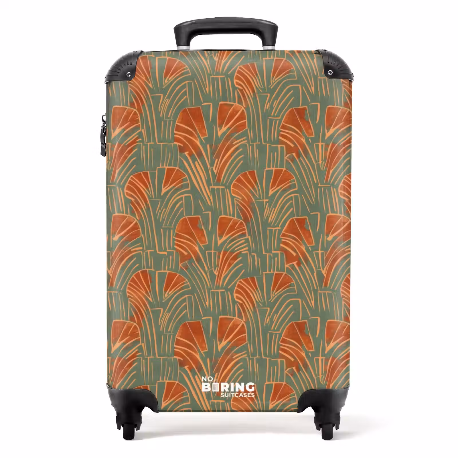 Koffer - Groen - Terracotta - Deco - Waaiers — 1
