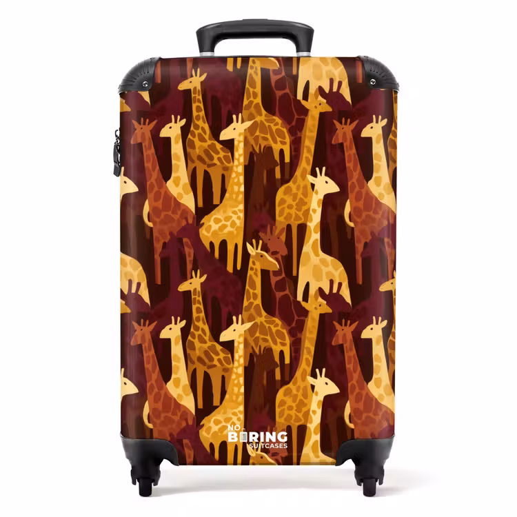 Koffer - Bruin - Giraffen - Safari - Patroon — 1