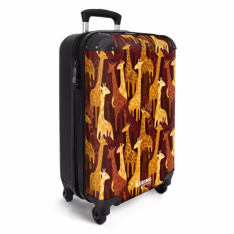 Koffer - Bruin - Giraffen - Safari - Patroon — 2