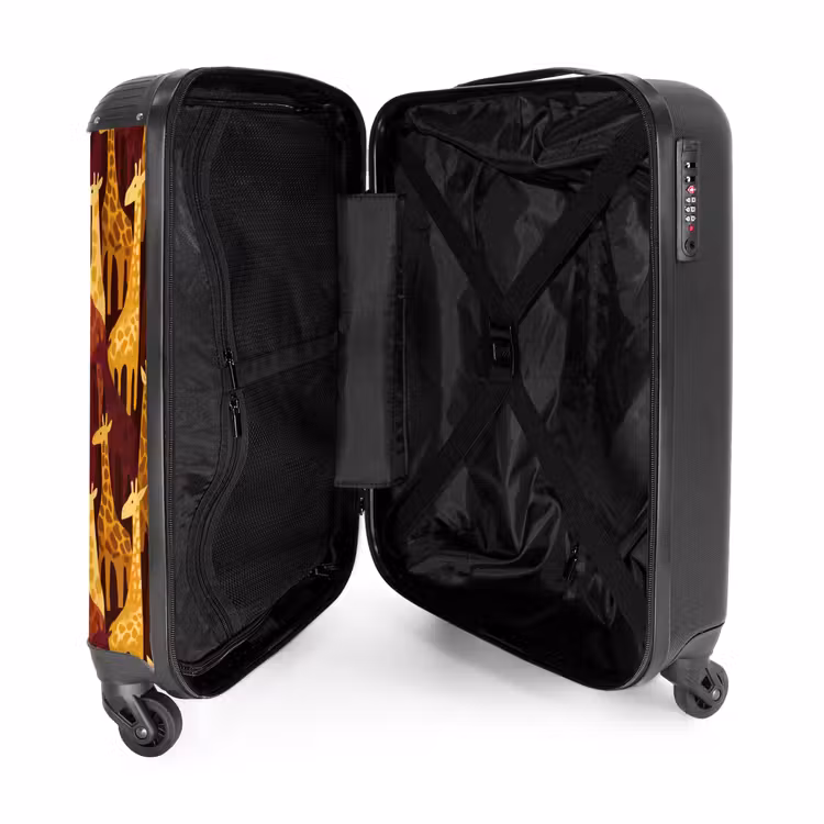 Koffer - Bruin - Giraffen - Safari - Patroon — 4