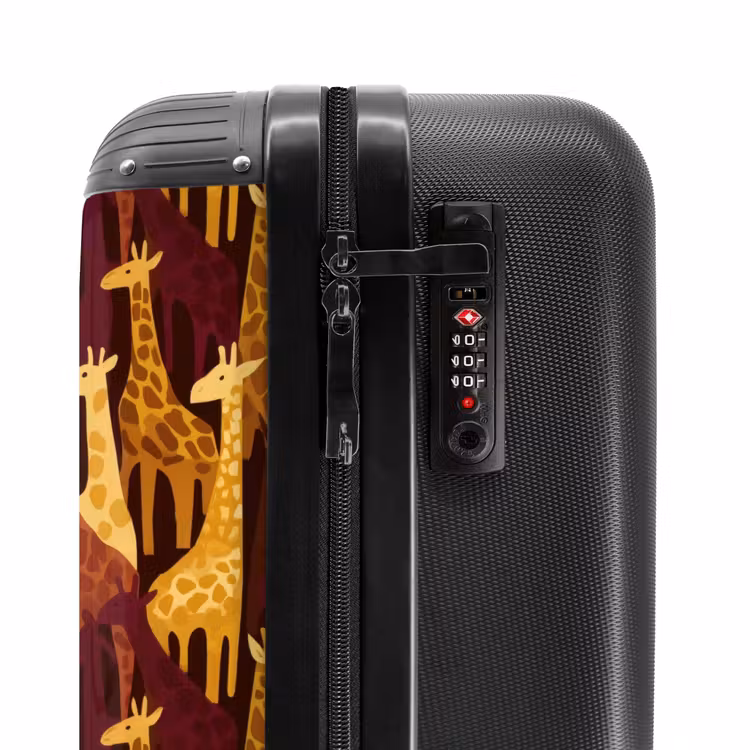 Koffer - Bruin - Giraffen - Safari - Patroon — 5
