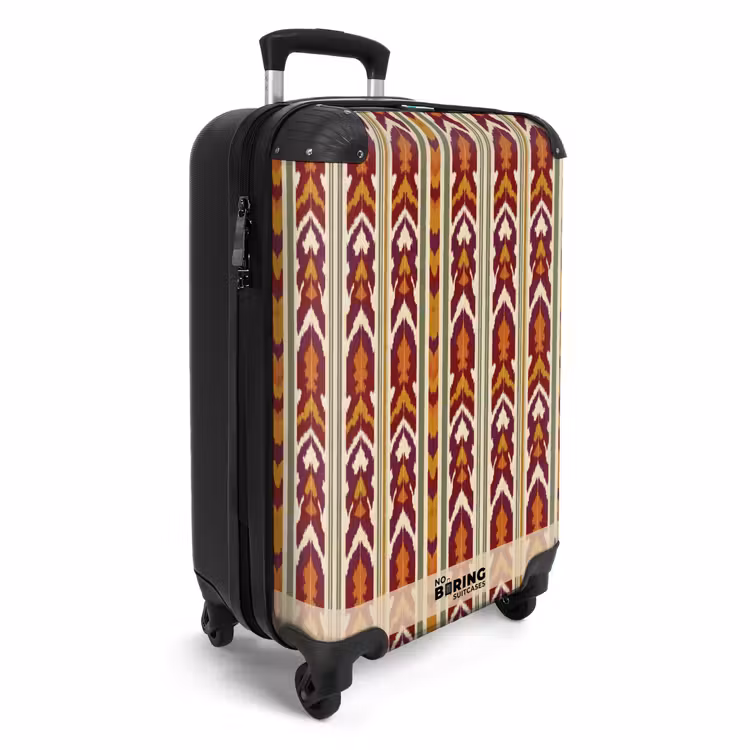 Koffer - Ikat - Bordeauxrood - Etnisch - Patroon — 2