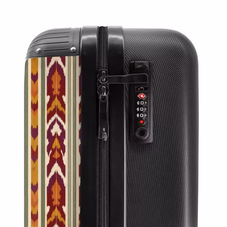 Koffer - Ikat - Bordeauxrood - Etnisch - Patroon — 5
