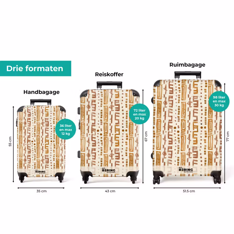 Koffer - Okergeel - Etnisch - Ambachtelijk - Patroon — 8