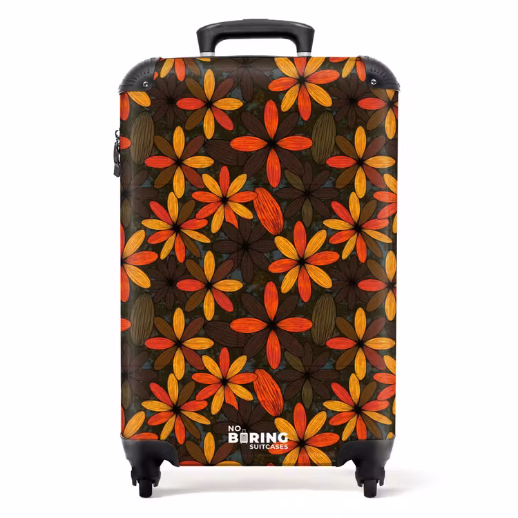 Koffer - Oranje - Retro - Bloemen - Herfst — 1