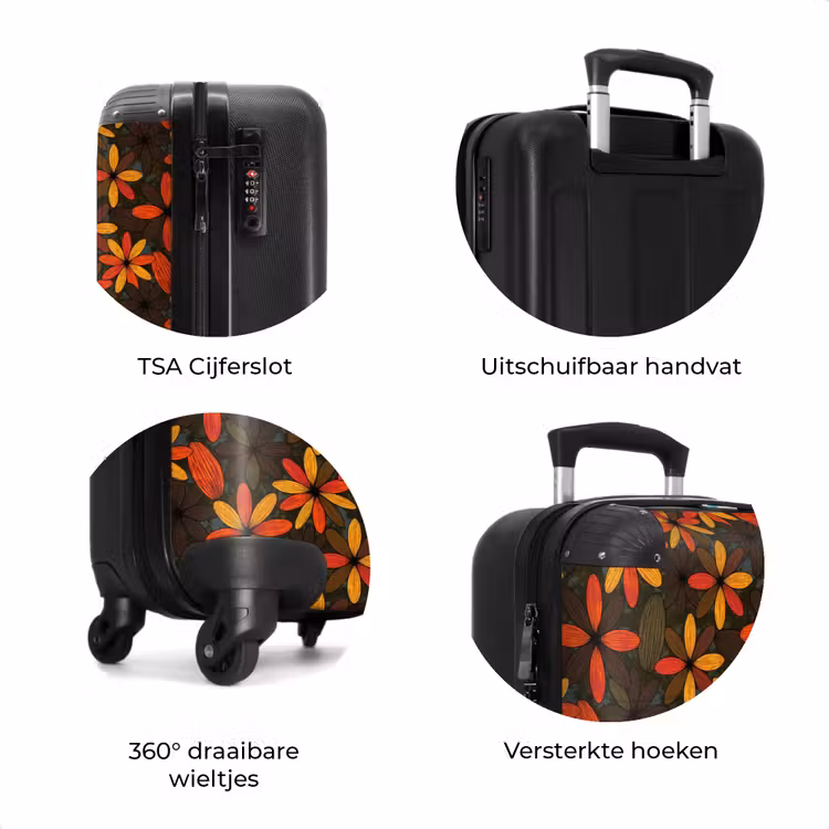 Koffer - Oranje - Retro - Bloemen - Herfst — 7
