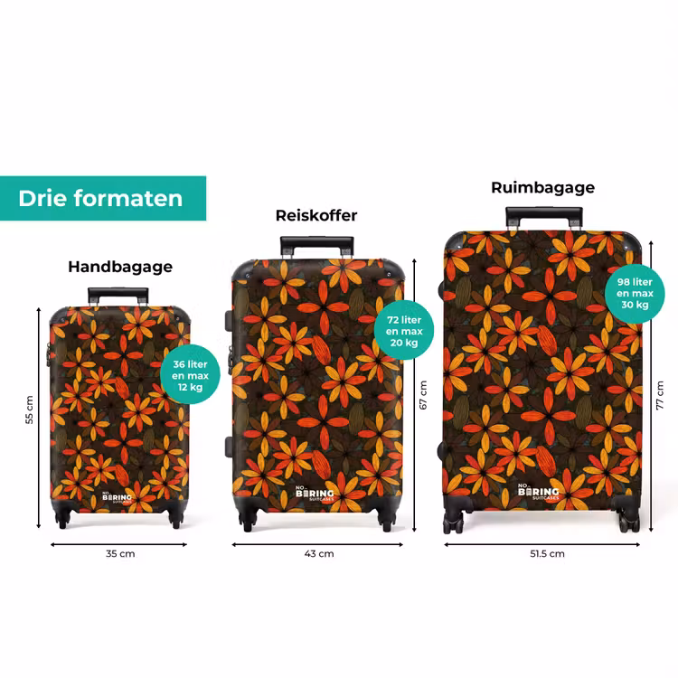 Koffer - Oranje - Retro - Bloemen - Herfst — 8