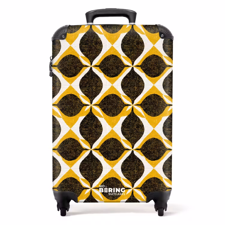 Koffer - Geel - Zwart - Geometrisch - Retro - Textuur — 1
