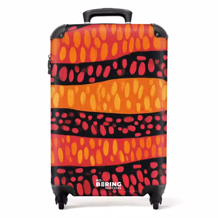 Koffer - Oranje - Roze - Expressief - Patroon — 1