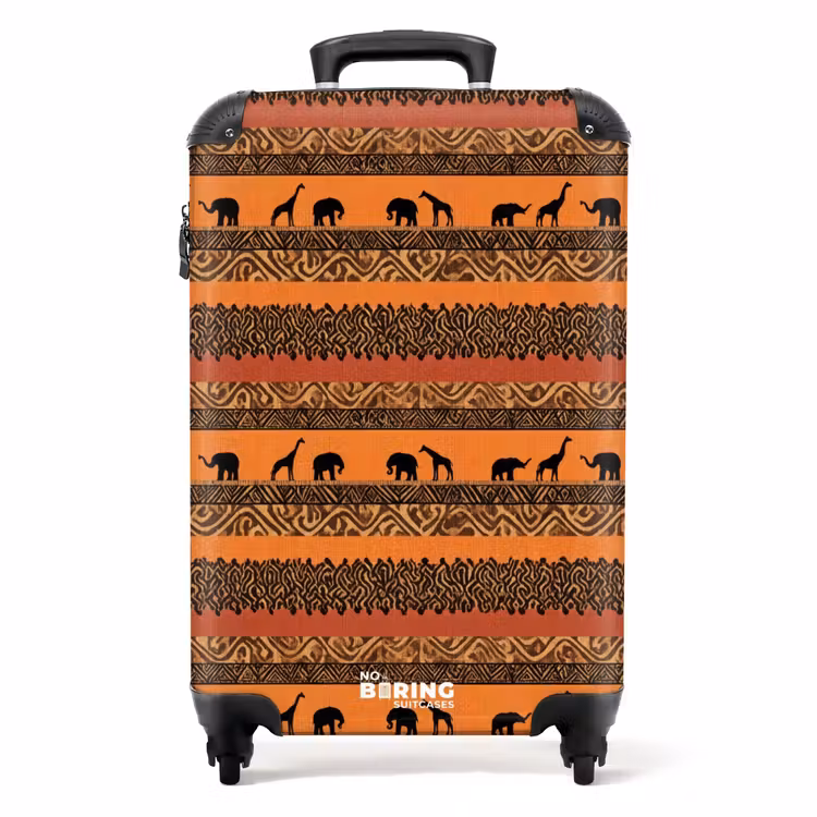 Koffer - Oranje - Safari - Afrikaans - Dieren - Patroon — 1