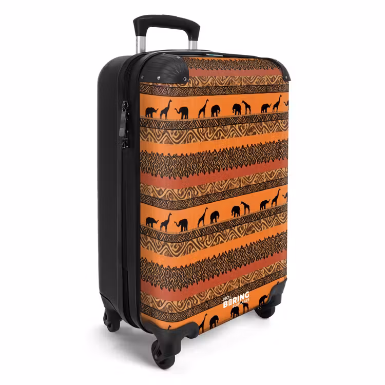 Koffer - Oranje - Safari - Afrikaans - Dieren - Patroon — 2