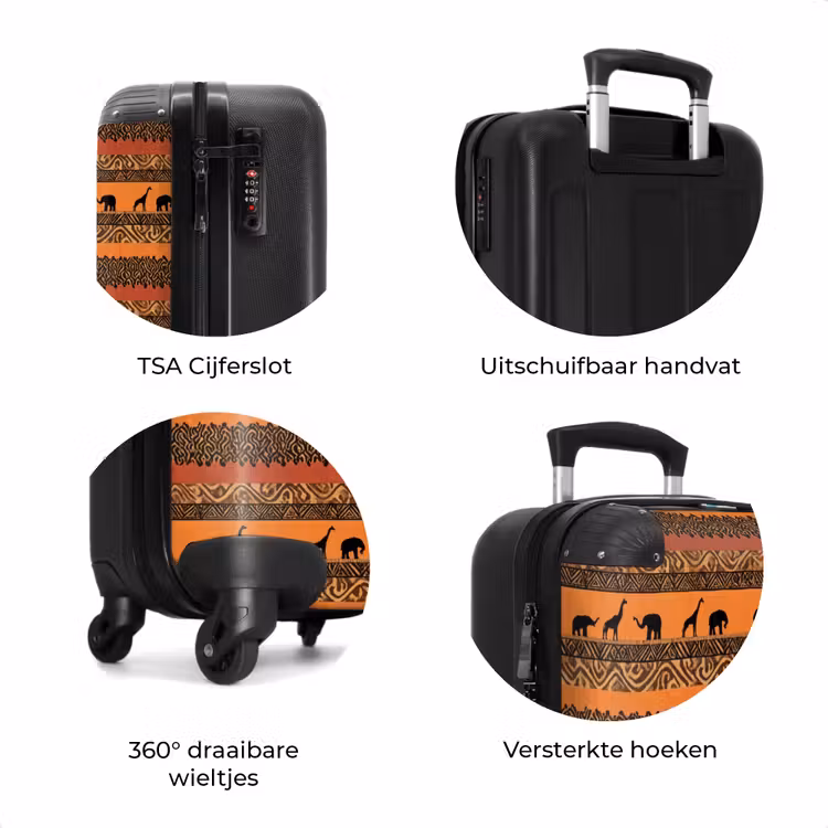 Koffer - Oranje - Safari - Afrikaans - Dieren - Patroon — 7