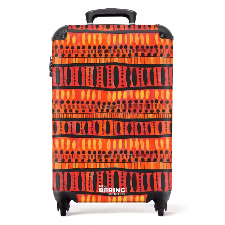 Koffer - Rood - Oranje - Etnisch - Expressief - Patroon — 1