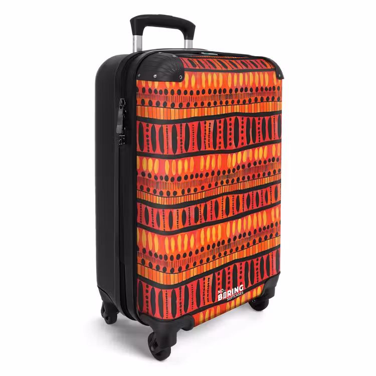 Koffer - Rood - Oranje - Etnisch - Expressief - Patroon — 2